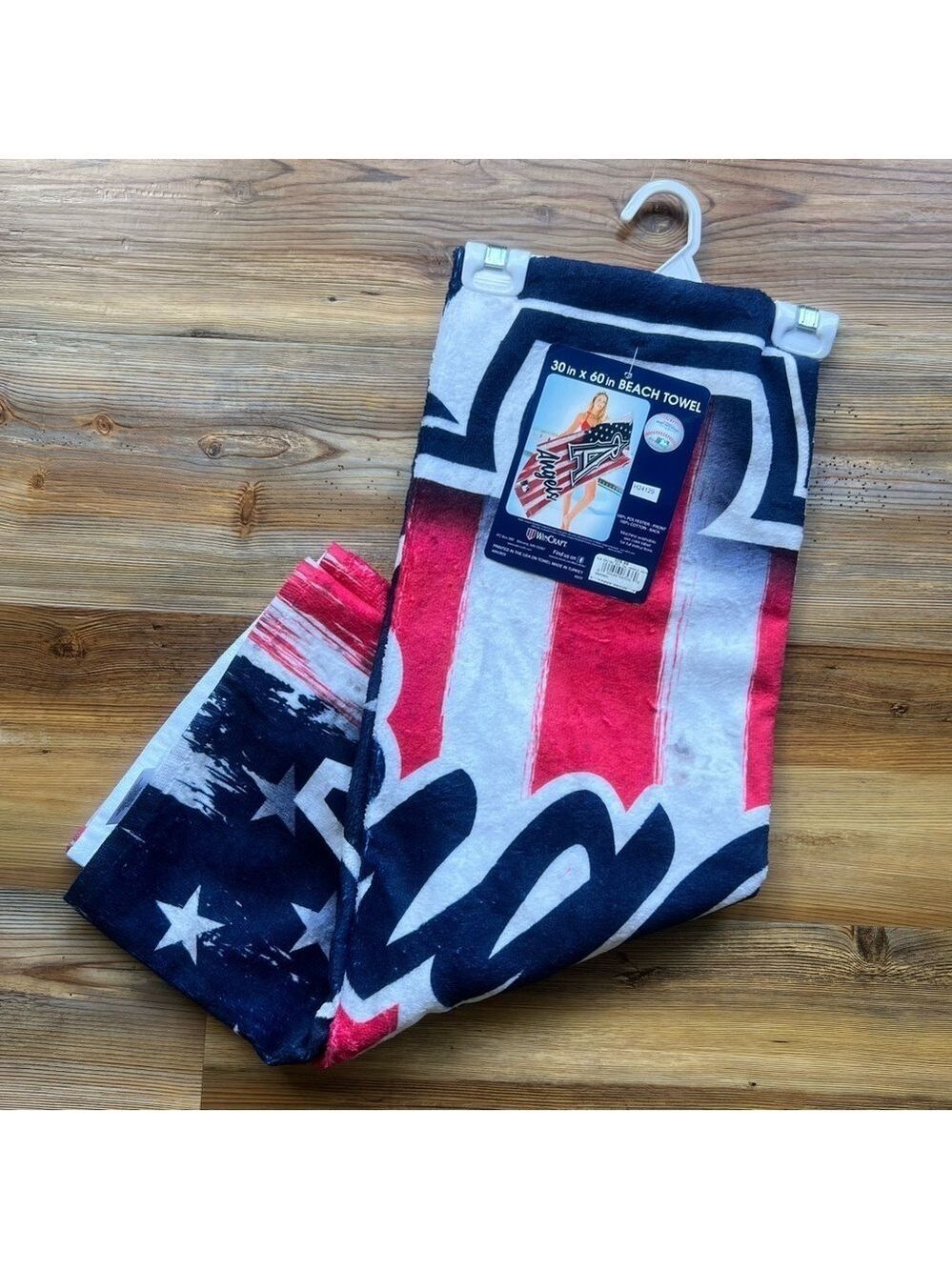 Wincraft MLB Spectra Patriotic Los Angeles Angels 30 x 60 Beach Towel